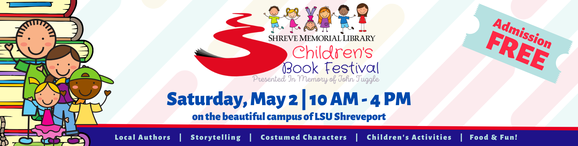 This image is a link to more information about the upcoming SML Children's Book Festival on May 2
