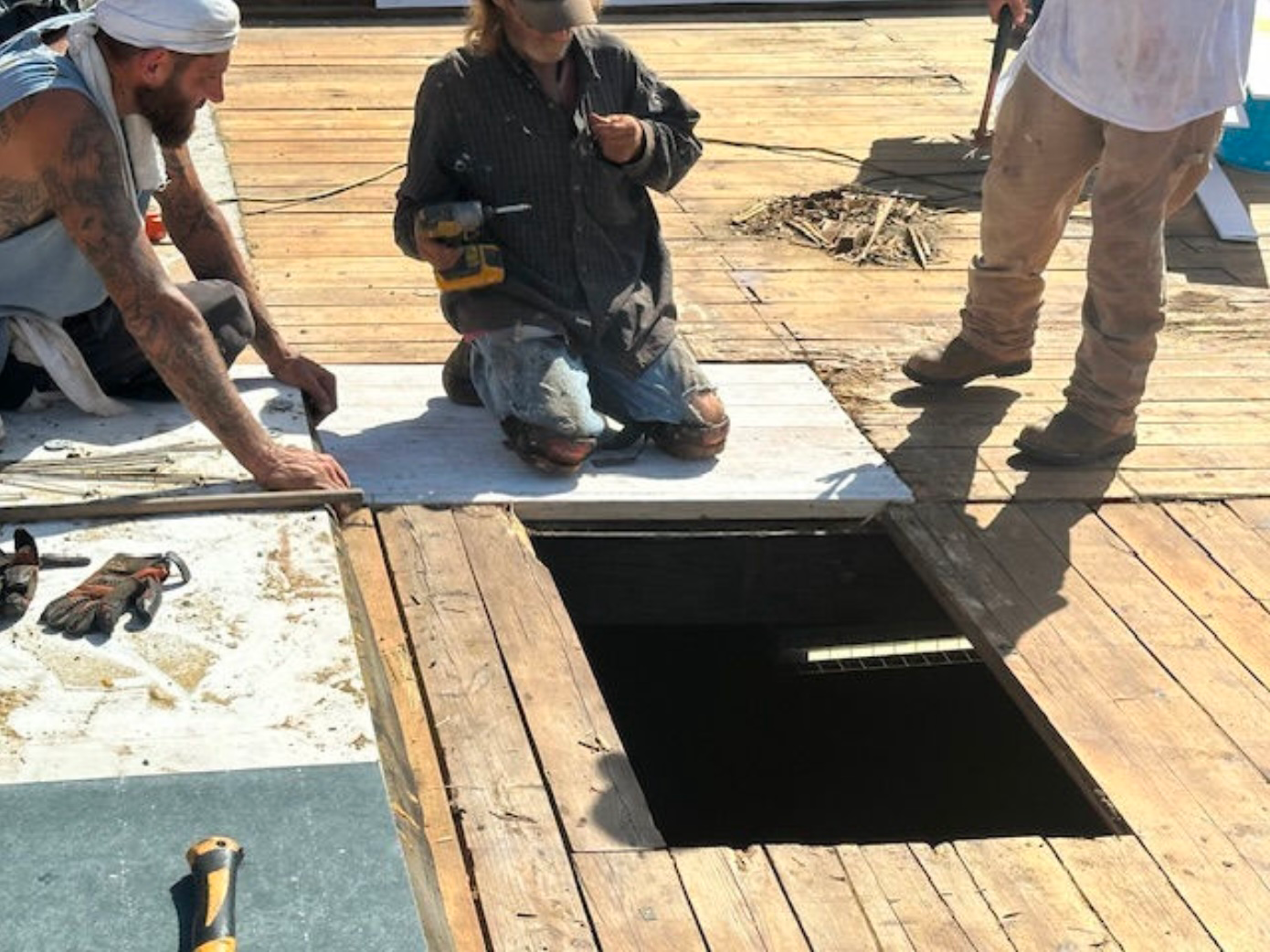 Construction Work on Roof, Plumbling, and Deck at Downtown Branch