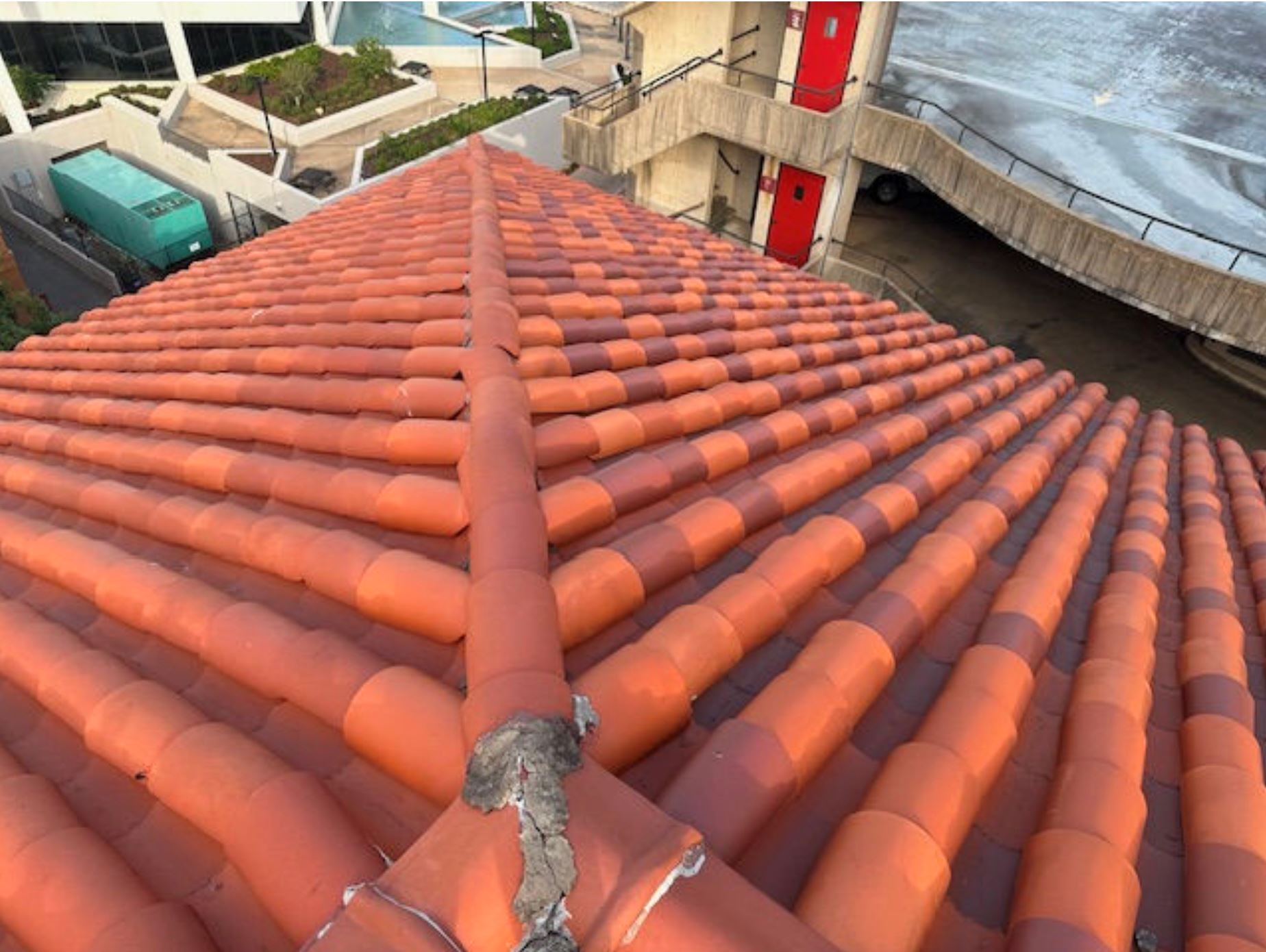 Removed clay tiles for color samples